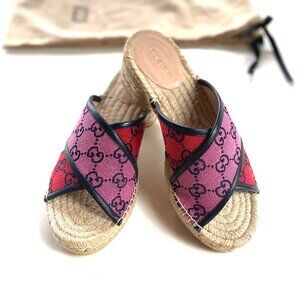 Gucci GG Multicolor Sandals ~ Size 36.5 = US 6.5